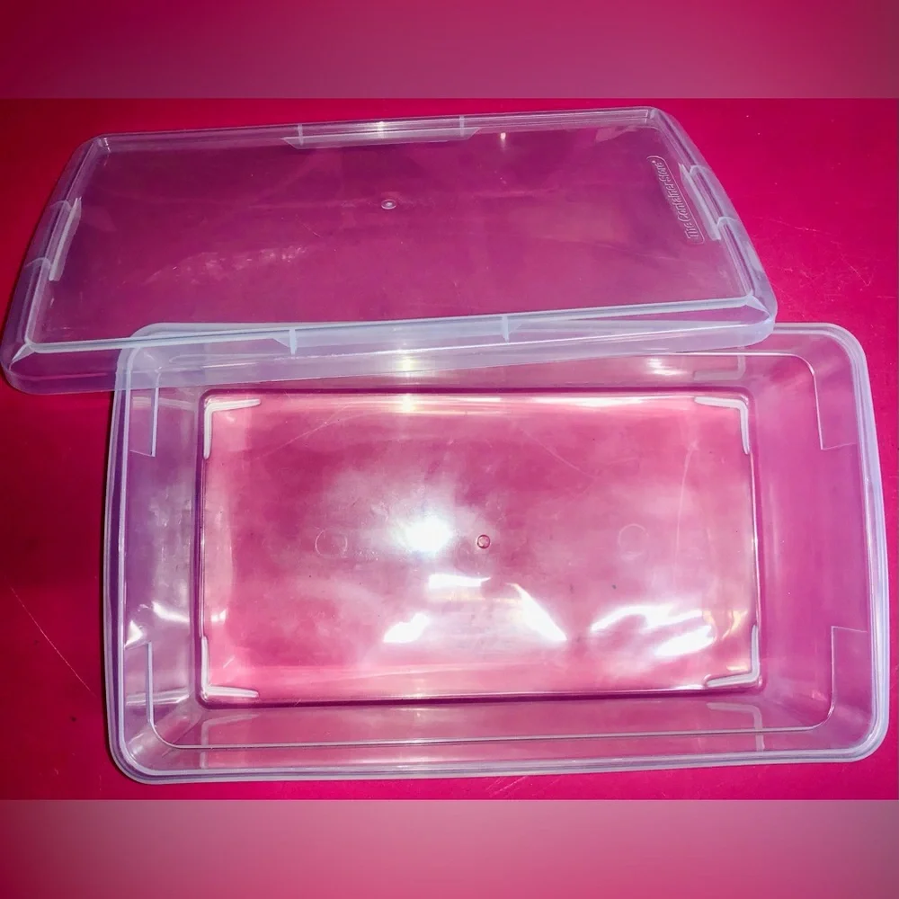 The Container Store Clear Plastic Storage Box For Shoes Sneakers or Accessories